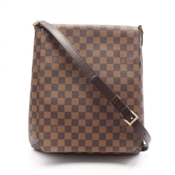 LOUIS VUITTON Brown Damier Leather Shoulder Bag - Picture 1 of 14
